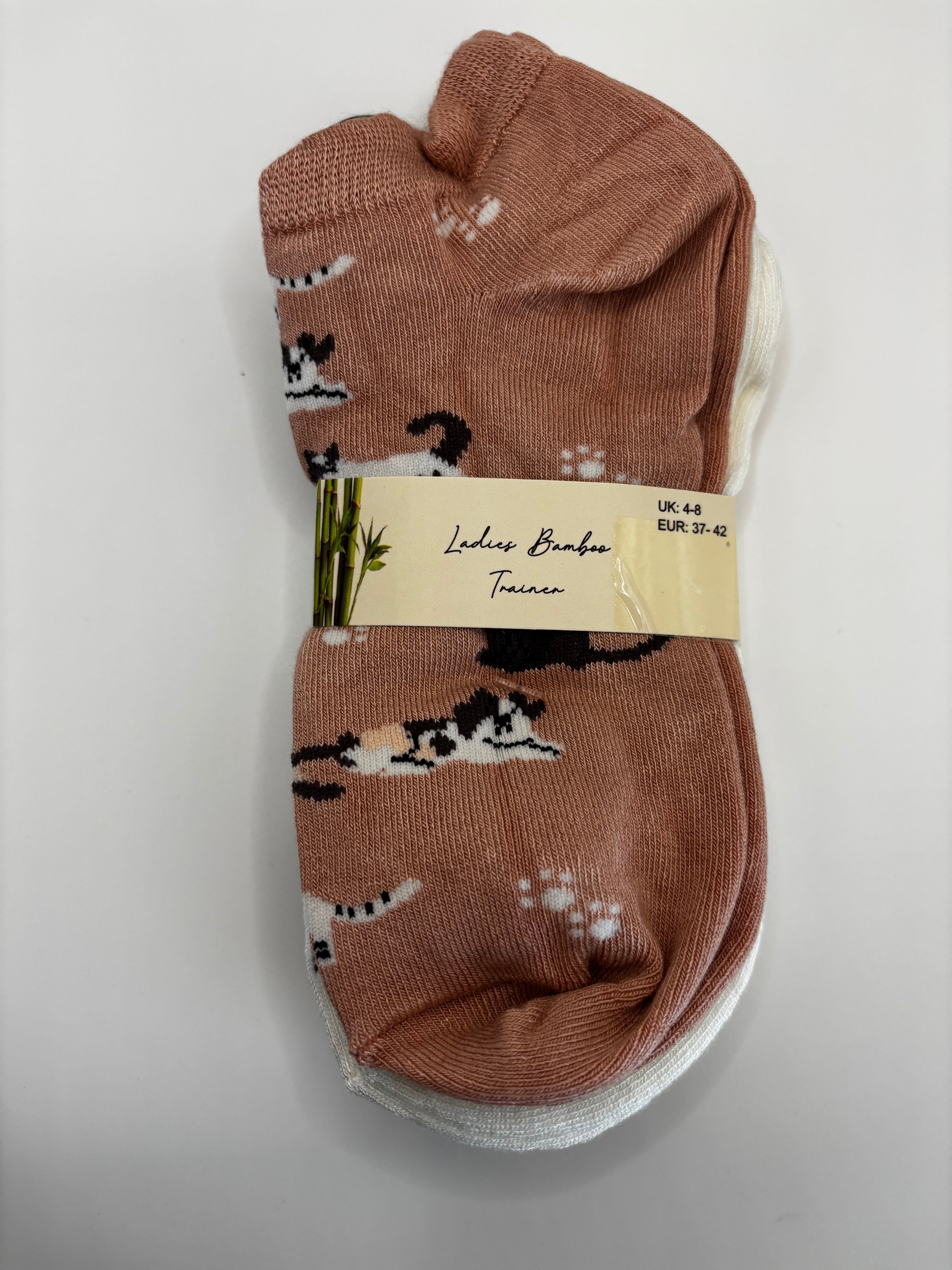 Ladies Bamboo Trainer Socks