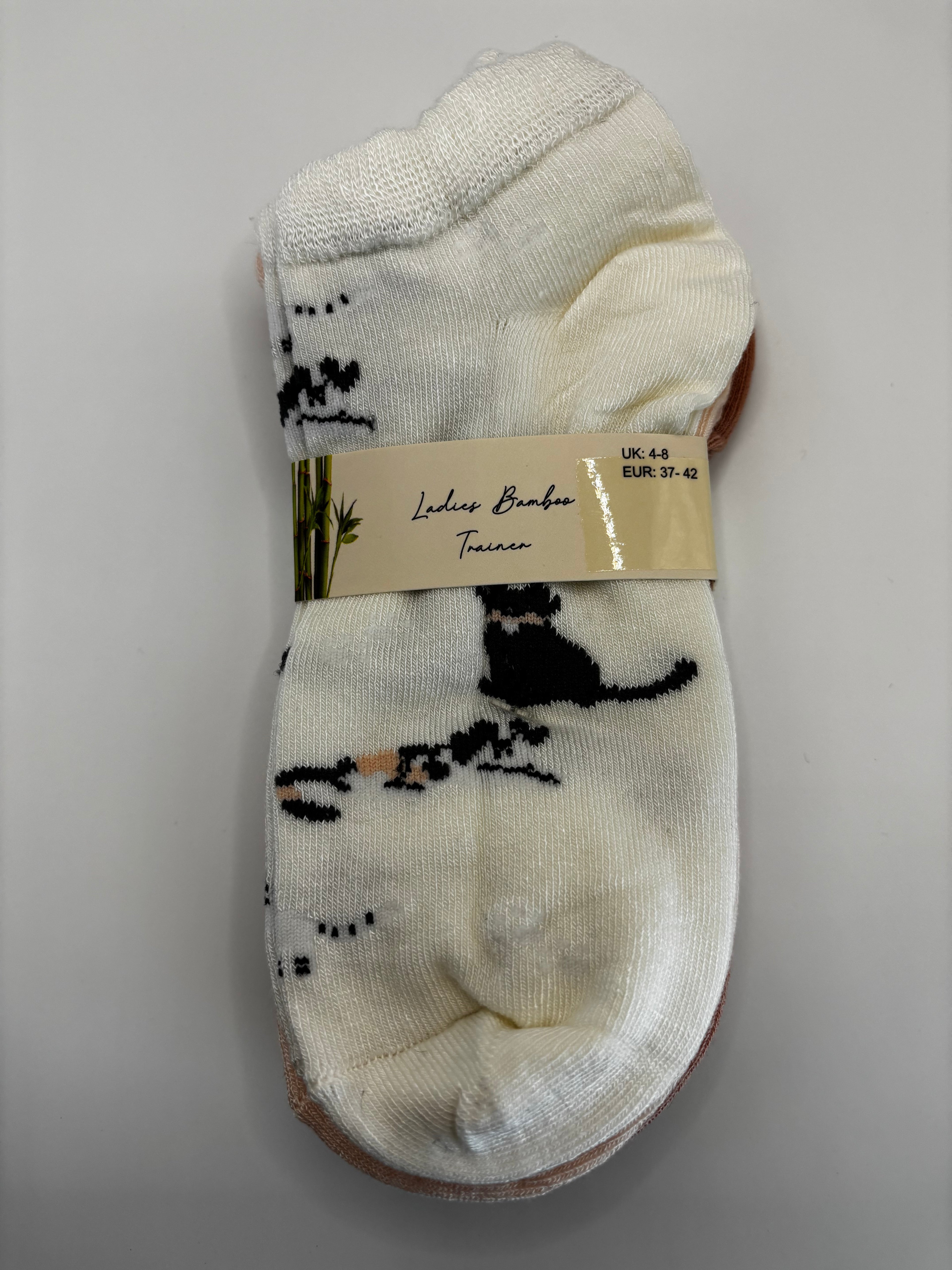 Ladies Bamboo Trainer Socks