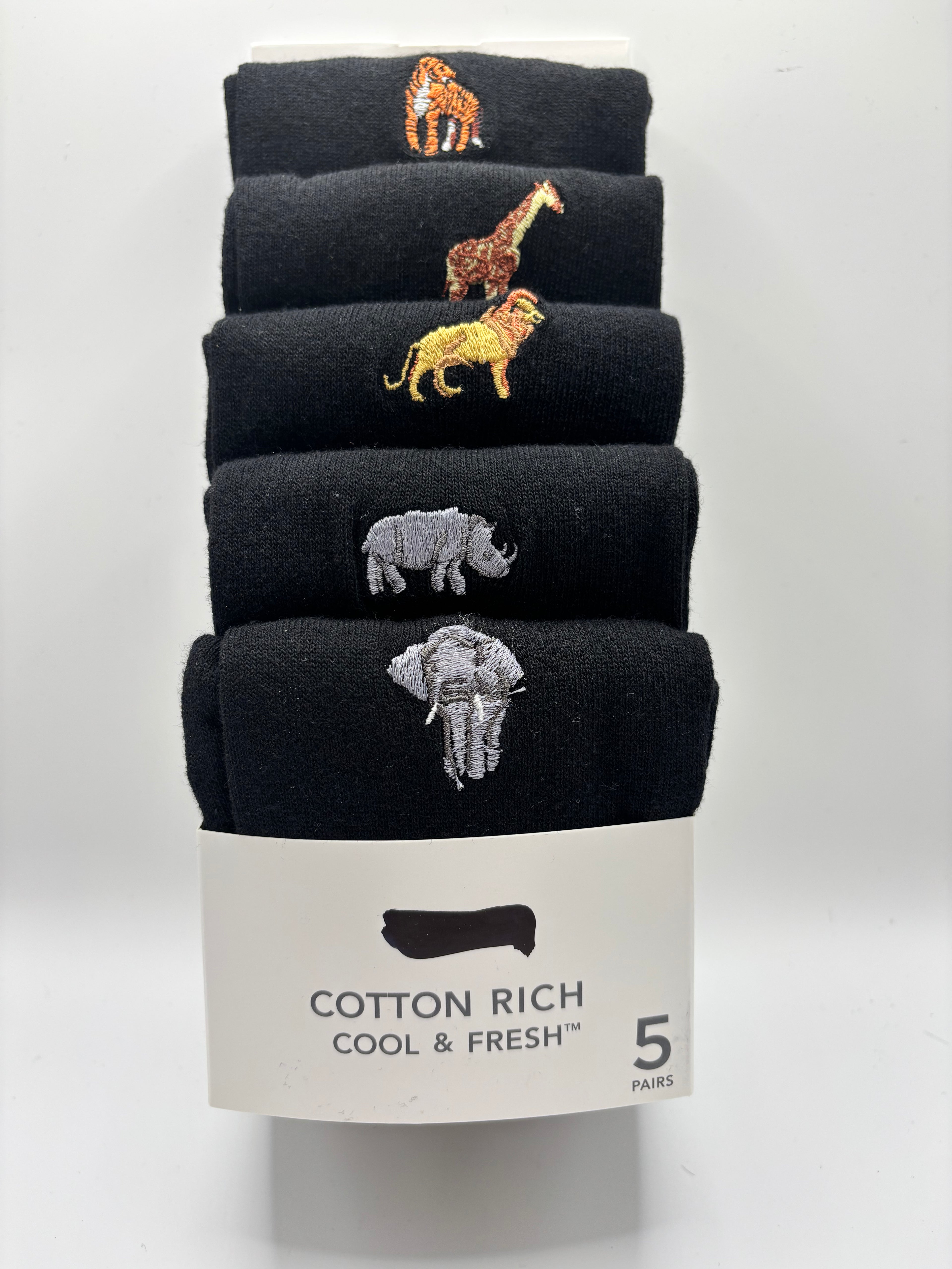 Cotton Rich 5 Pack Jungle Animals