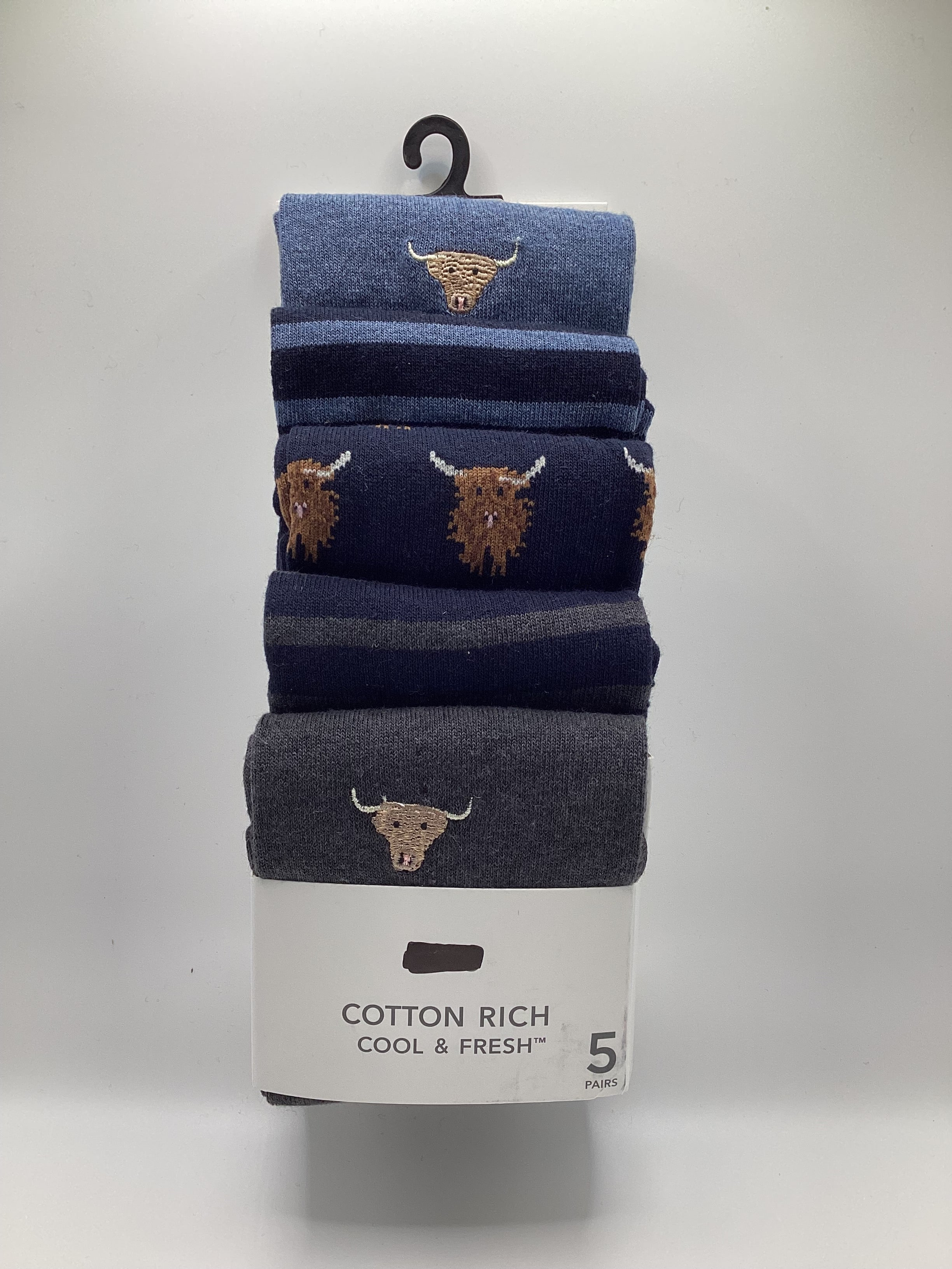 Cotton Rich 5 Pack Highland Cow